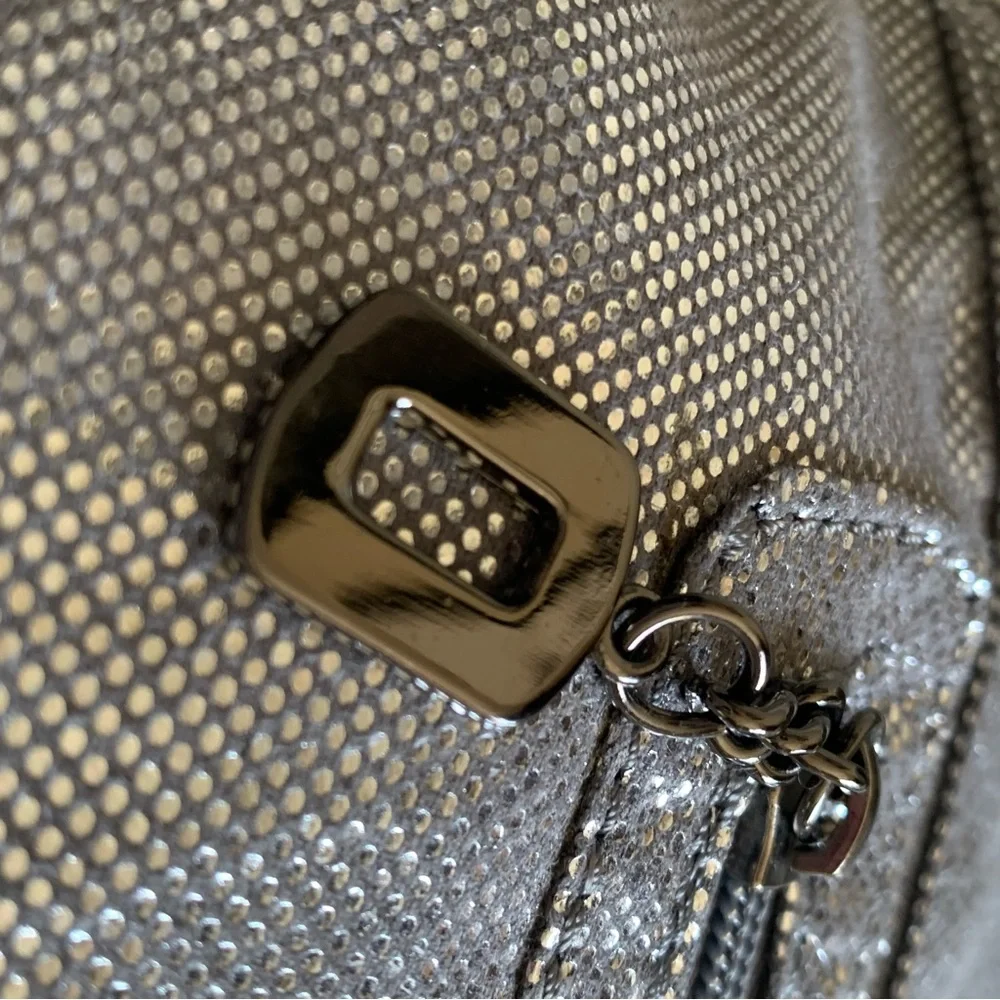 Studded Metallic Hobo Bag